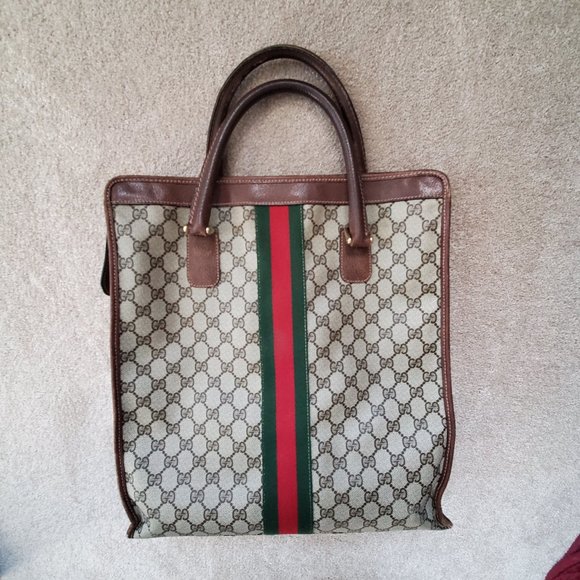 Unisex Authentic Vintage Gucci Shopper Tote Bag - Picture 3 of 9
